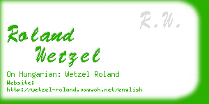 roland wetzel business card